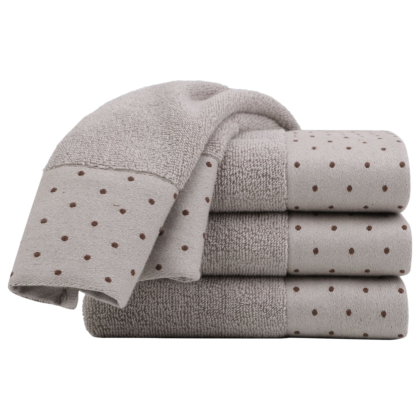 Unique Bargains Cotton 600 GSM Absorbent Hand Towel Set 14" x 30" Bone 4 Pcs