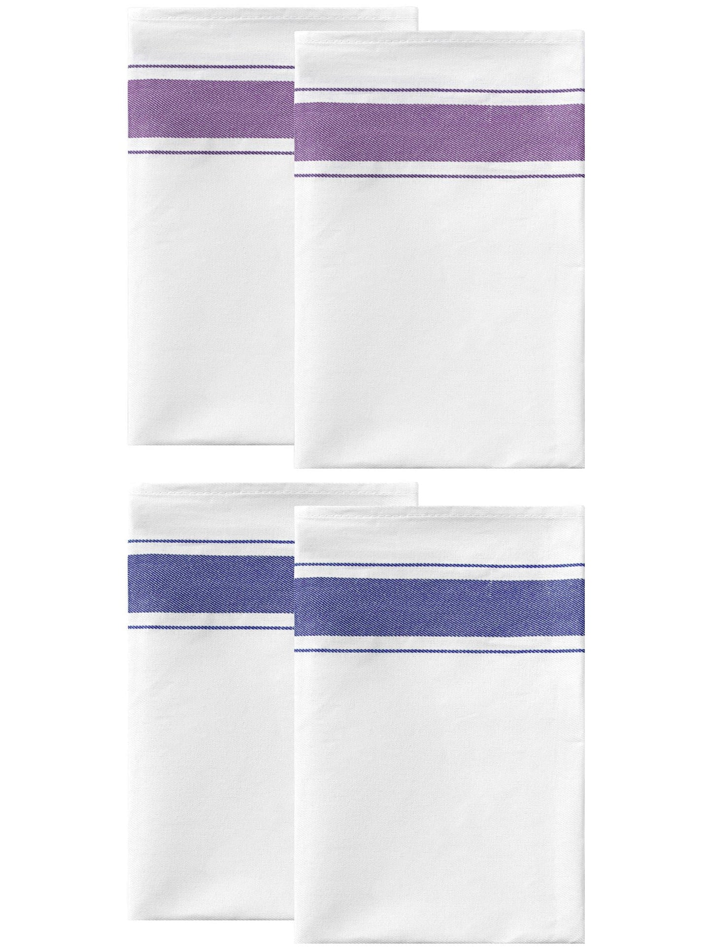 Unique Bargains Cotton Dish Clean Towels Kitchen Dishcloth Set Blue/Green 20" x 28" - 4 pack