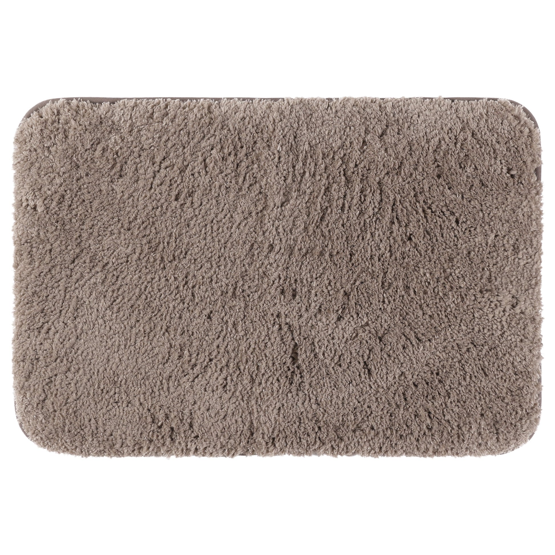 Unique Bargains Luxury Bath Mat Rug Solid Plush Shaggy Bath Carpet for Bathroom Floor Brown 20"x32"