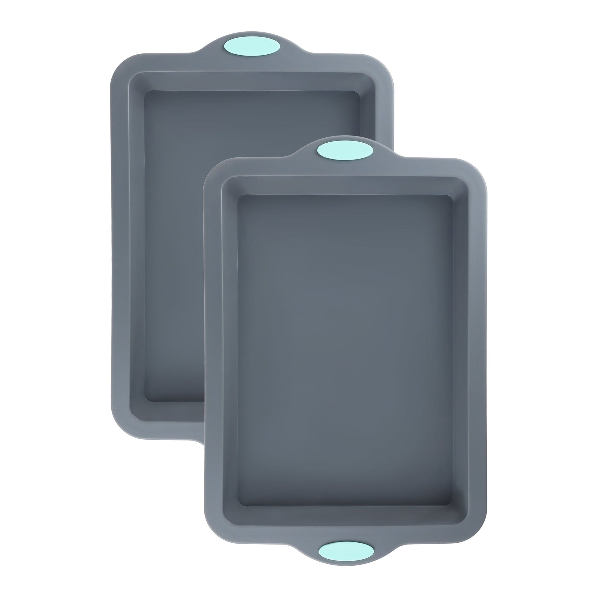 Unique Bargains Nonstick Silicone Baking Sheet Pans Gray 15.0*9.9*1.5in