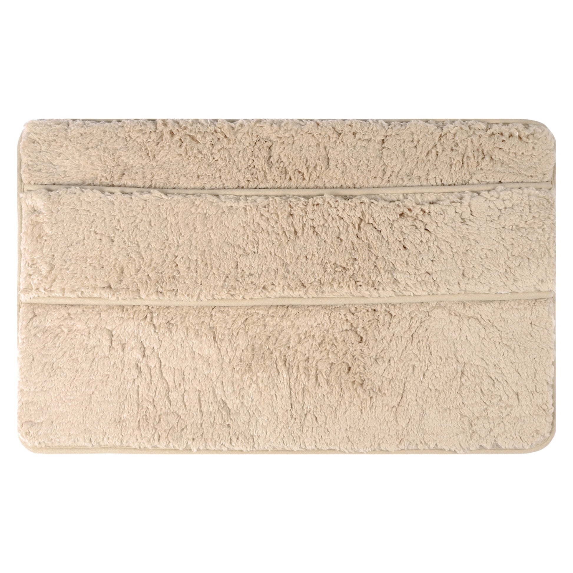 Unique Bargains Plush Shaggy Rugs Mat Absorbent Bath Rugs Brown 20" x 32"