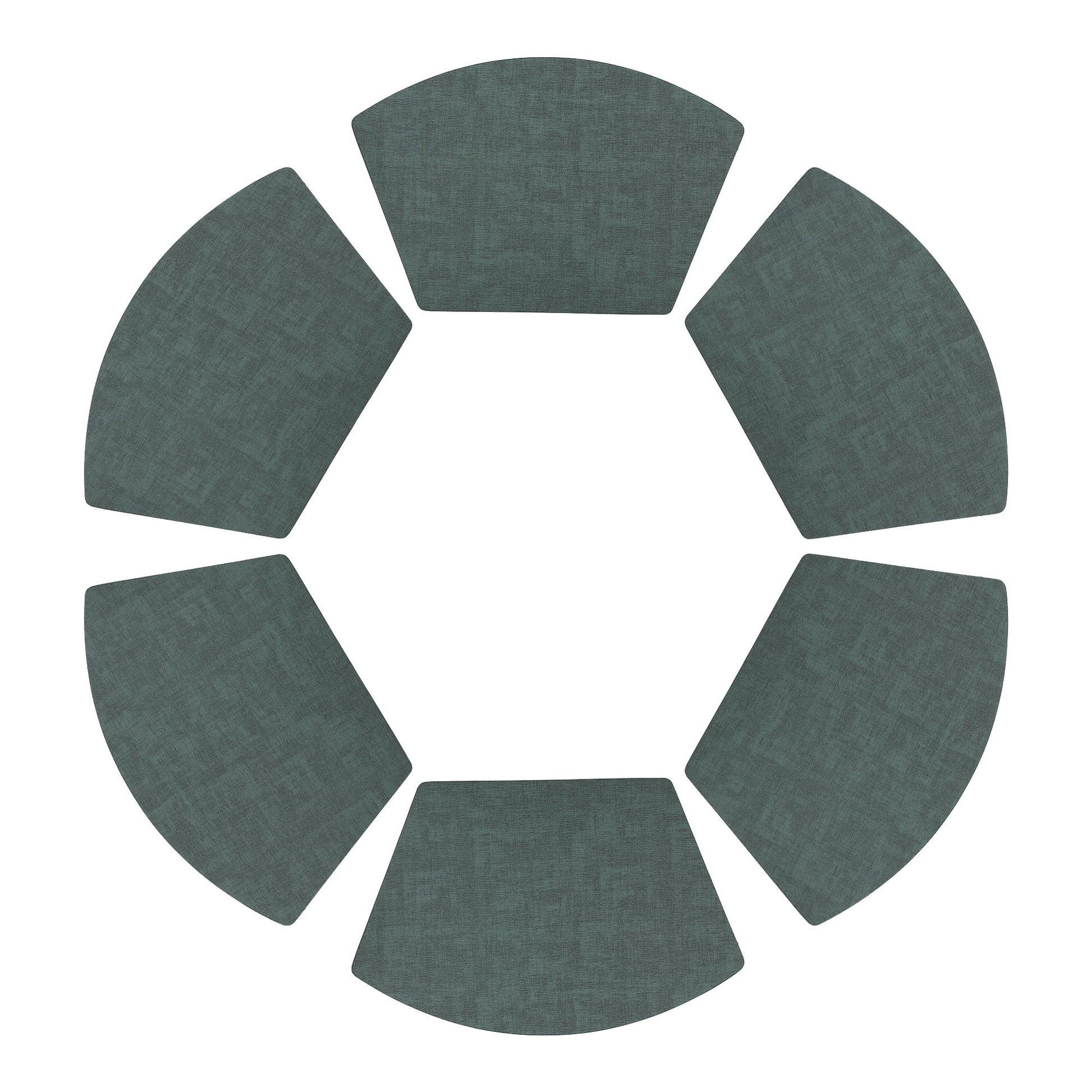 Unique Bargains Set of 6 Faux Leather Placemats Green