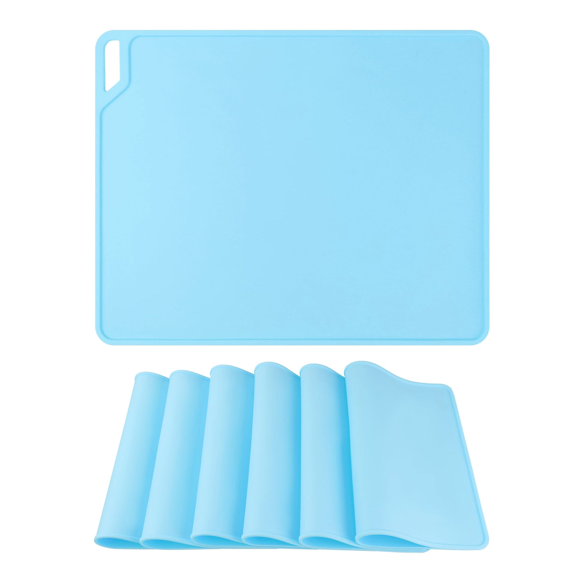 Unique Bargains Set of 6 Silicone Placemats for Kitchen Dining Table Decor Yellow