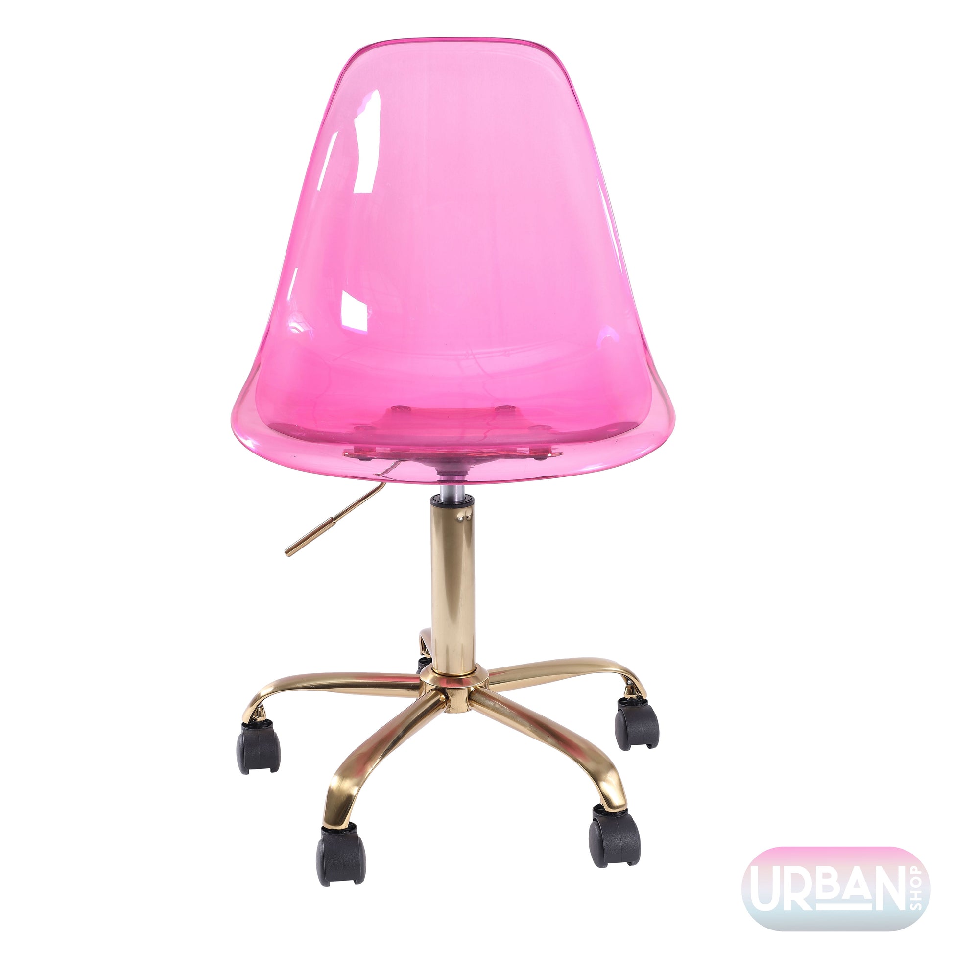 Mainstays Acrylic Rolling Office Chair, Purple, High Back, Adjustable Height