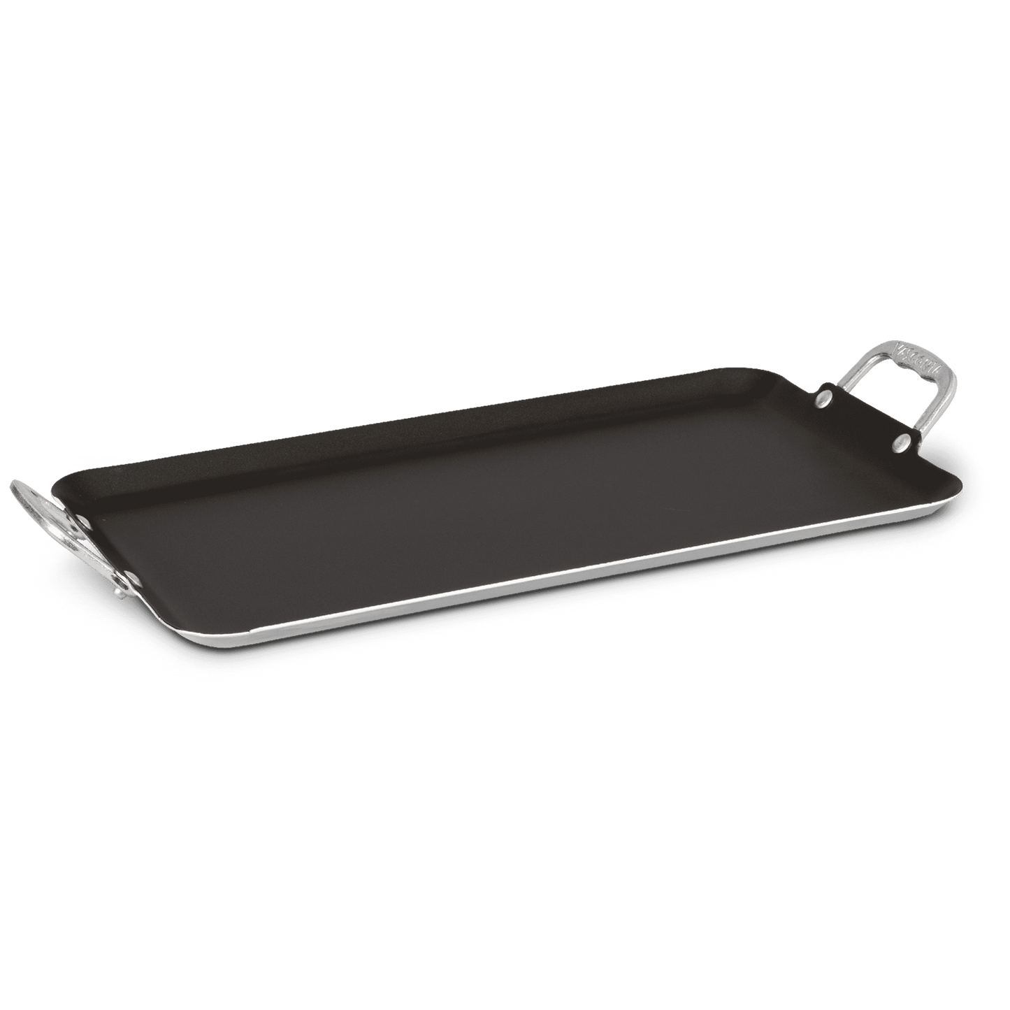 Vasconia 20x11" Nonstick Double Burner Griddle, 100% Aluminum, Oven Safe 450Â°F, Dishwasher Safe