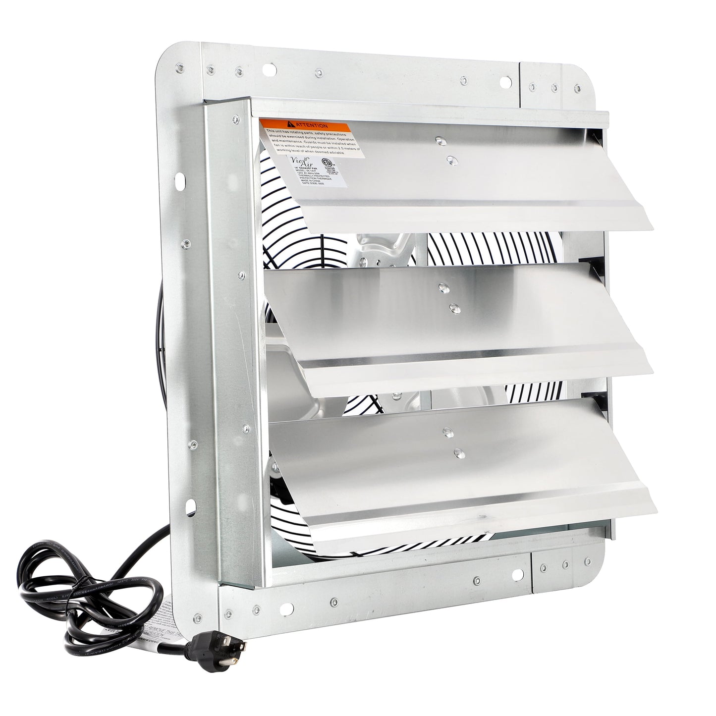 Vie Air 12 Inch Shutter Exhaust Fan with Power Cord