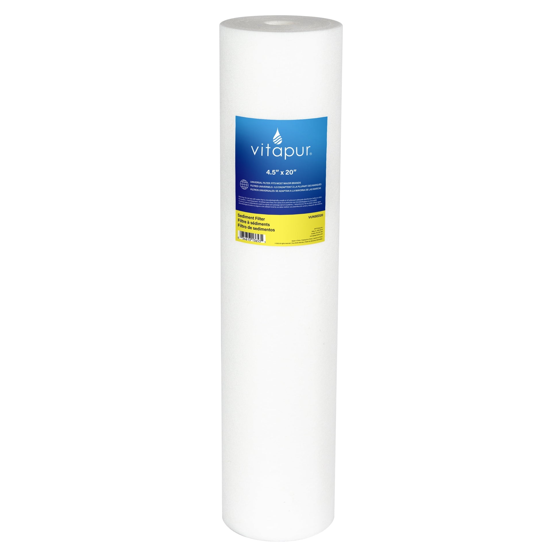 Vitapur Whole Home UV Rack 20in Sediment Filter