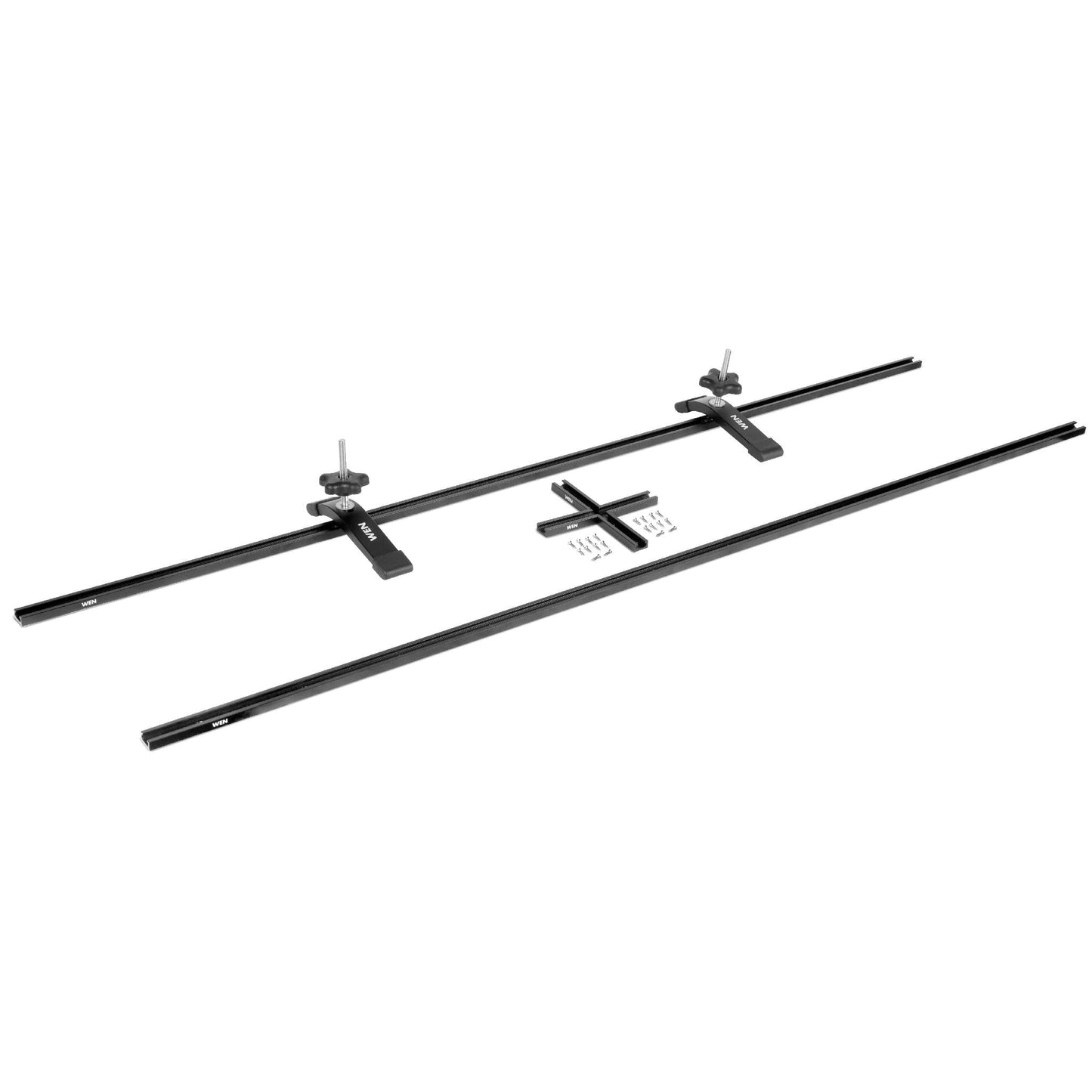 WEN 48-Inch Universal T-Track, Hold Down Clamps, and Intersection Kit for Woodworking