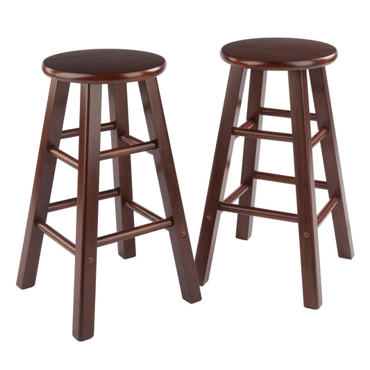 Winsome Wood Element 2-Piece Counter Stools, Walnut Finish