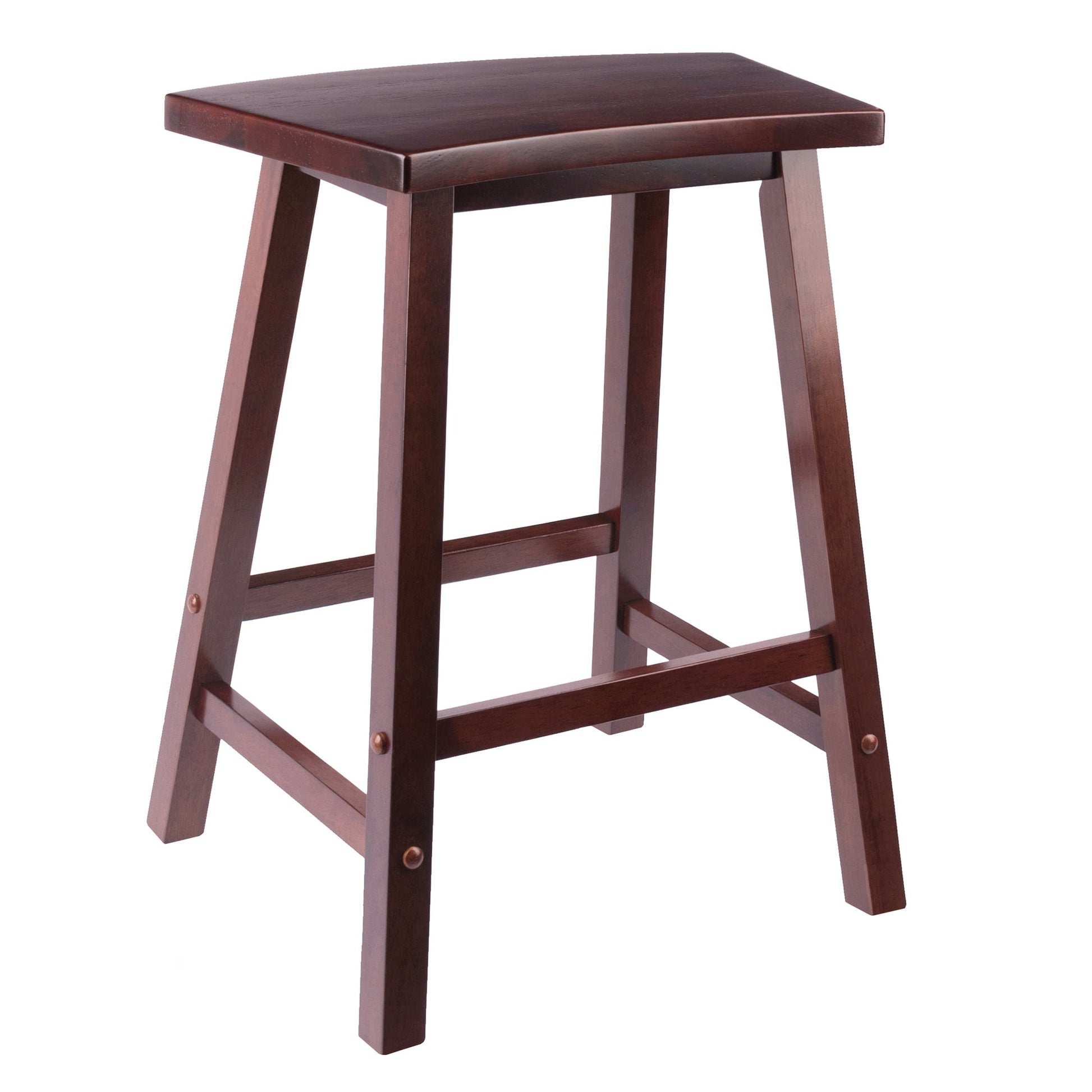 Winsome Wood Katashi Fan Shape Counter Stool, Walnut Finish