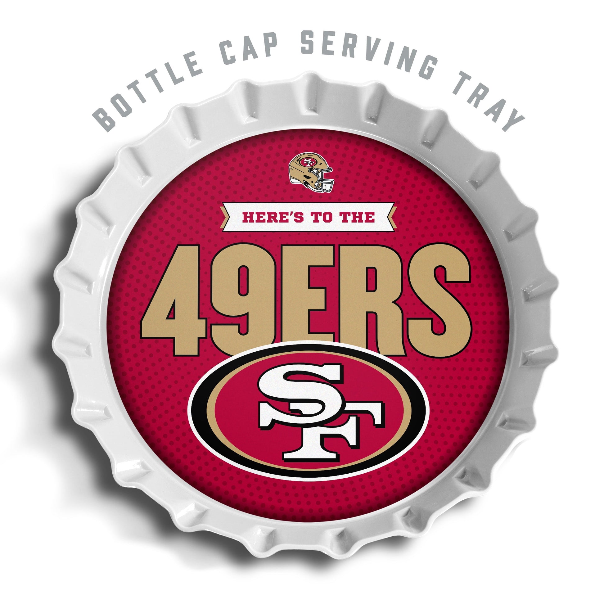 YouTheFan NFL San Francisco 49ers Bottle Cap Serving Tray